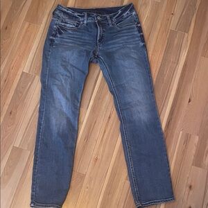 Silver Jeans Women's Straight-Leg Dark Blue Denim